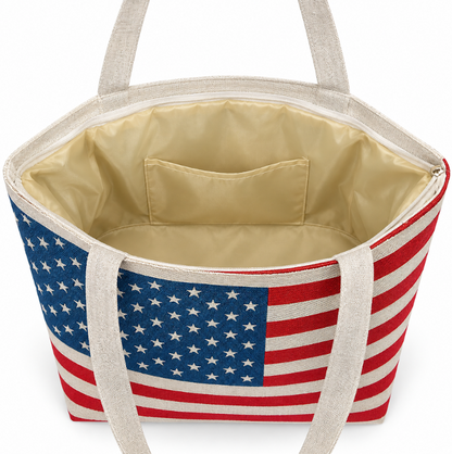 Stars & Stripes American Flag Tote Bag