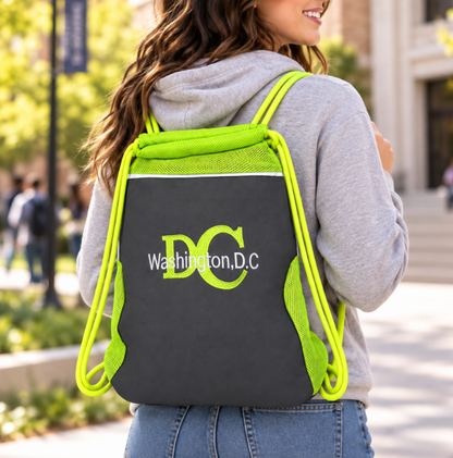 Two tone DC Washington Drawstring Backpack