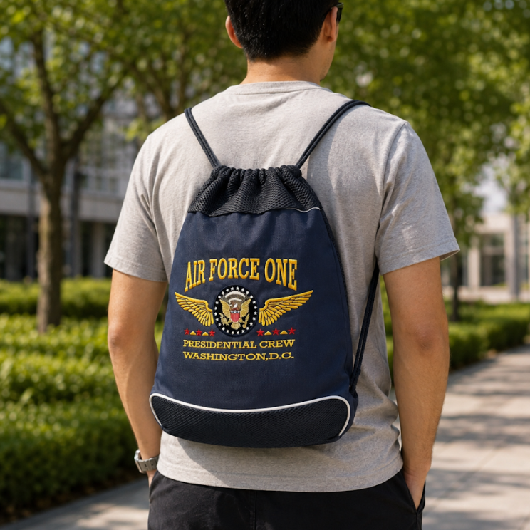 Air Force One Presidential Crew Drawstring Backpack
