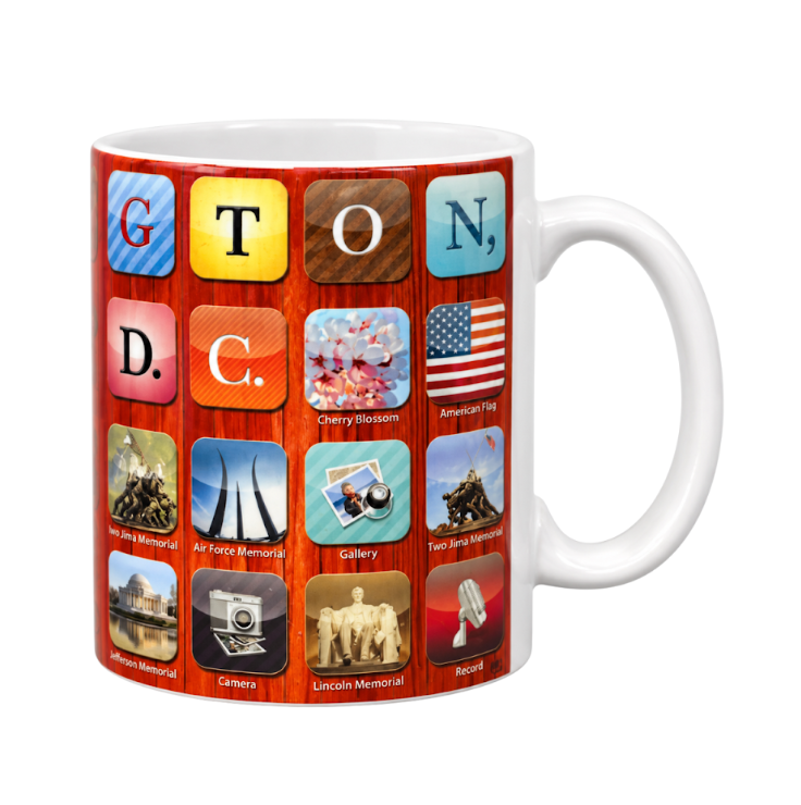 Washington DC App Icon Landmark Mug