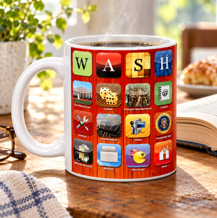 Washington DC App Icon Landmark Mug