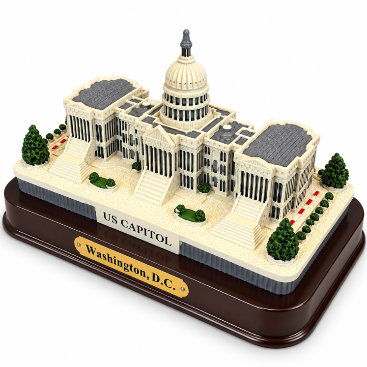 U.S. Capitol Building Replica with Display Base
