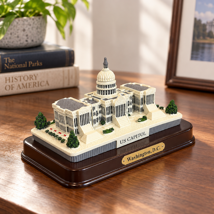 U.S. Capitol Building Replica with Display Base