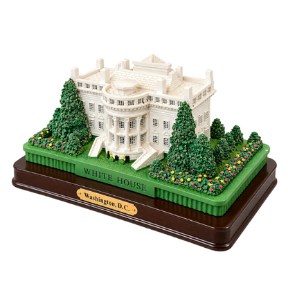 White House Building Replica with Display Base
