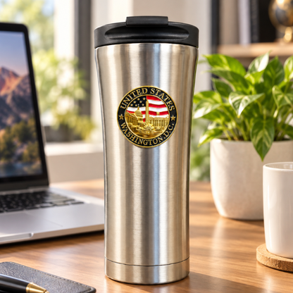 Washington DC Flag Panorama Travel Tumbler