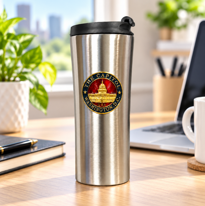 Compact U.S. Capitol Washington DC Travel Tumbler