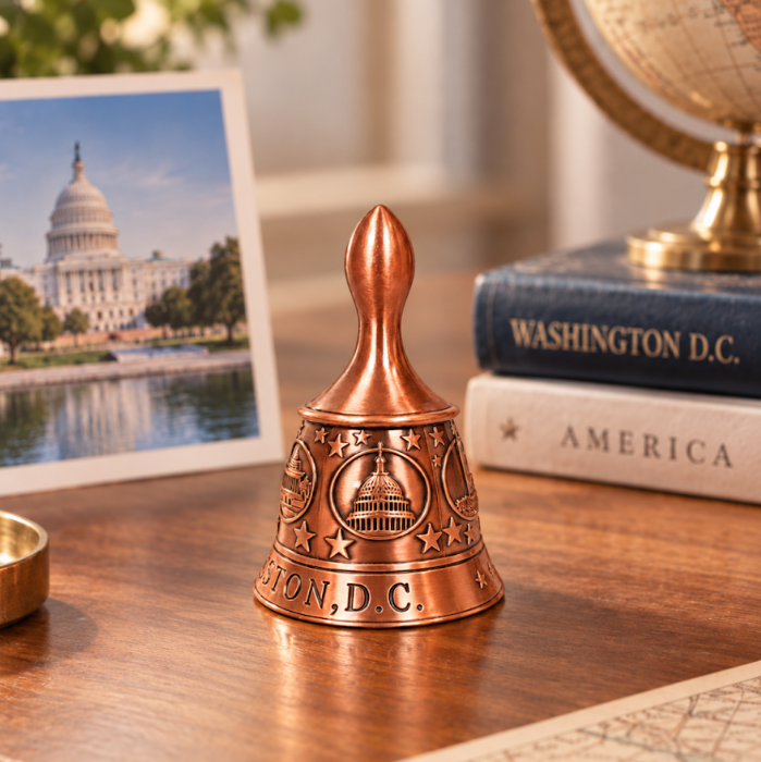 Large Copper Washington DC Panorama Metal Bell