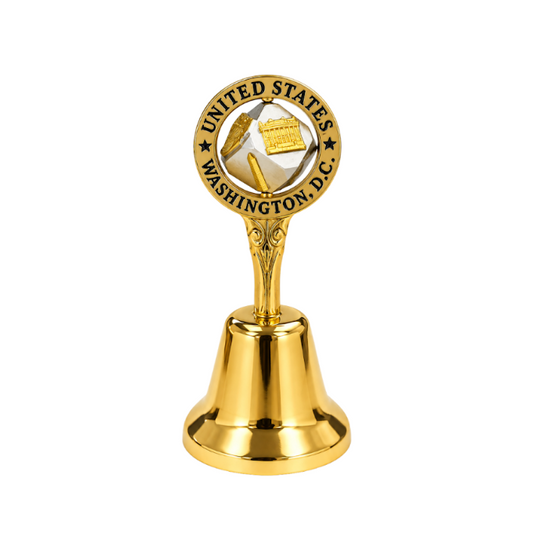 Gold Washington DC Panorama Dice Bell
