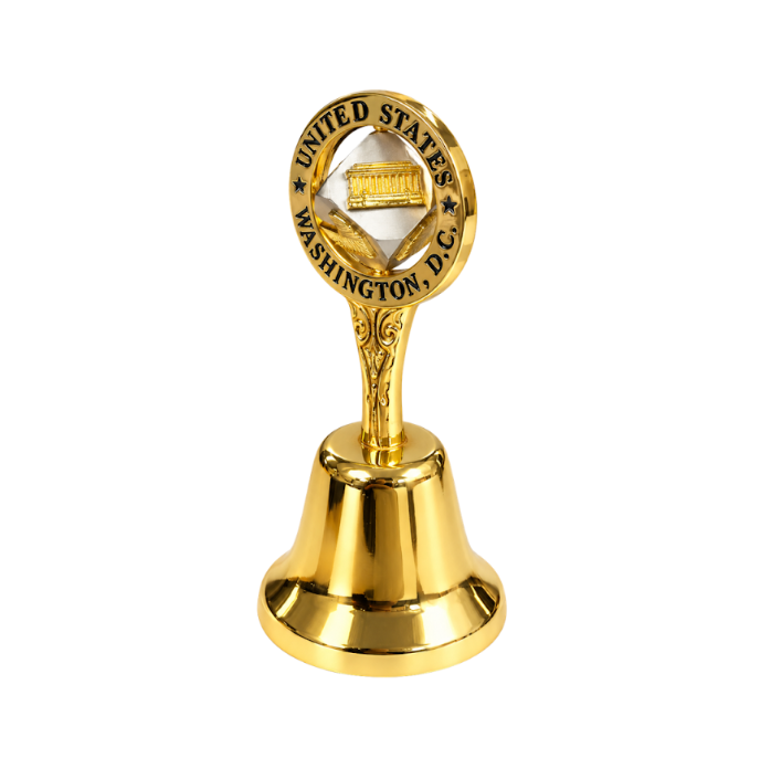 Gold Washington DC Panorama Dice Bell