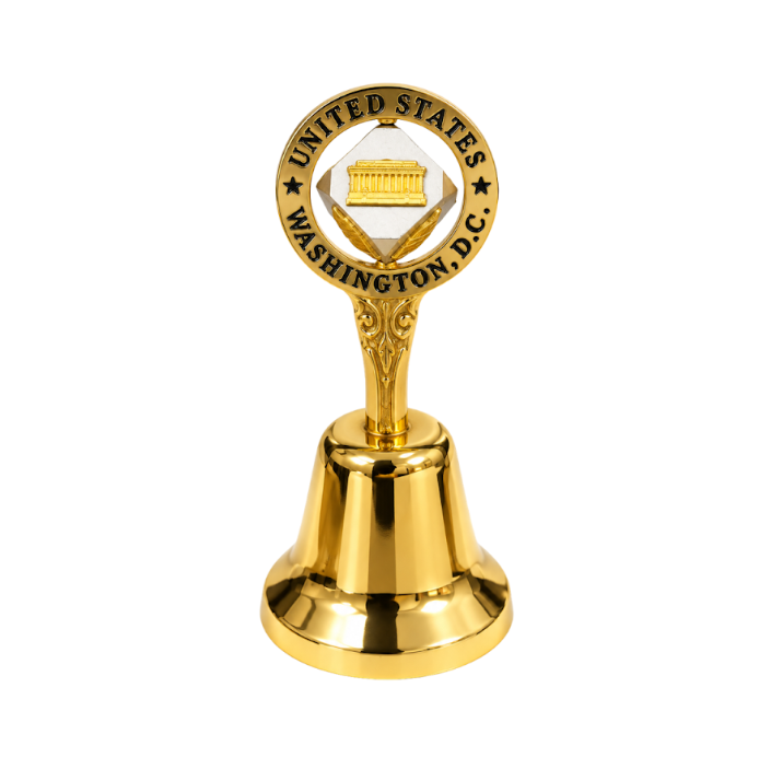 Gold Washington DC Panorama Dice Bell