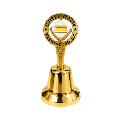Gold Washington DC Panorama Dice Bell