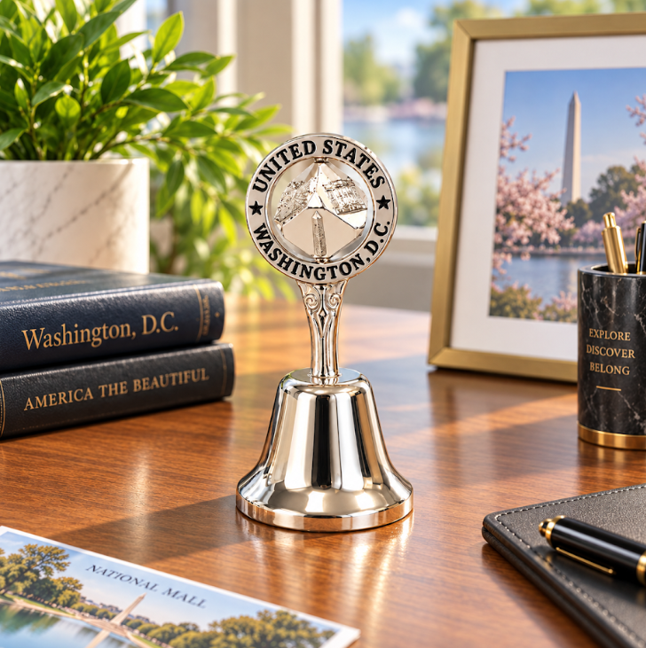 Chrome Washington DC Landmark Dice Bell