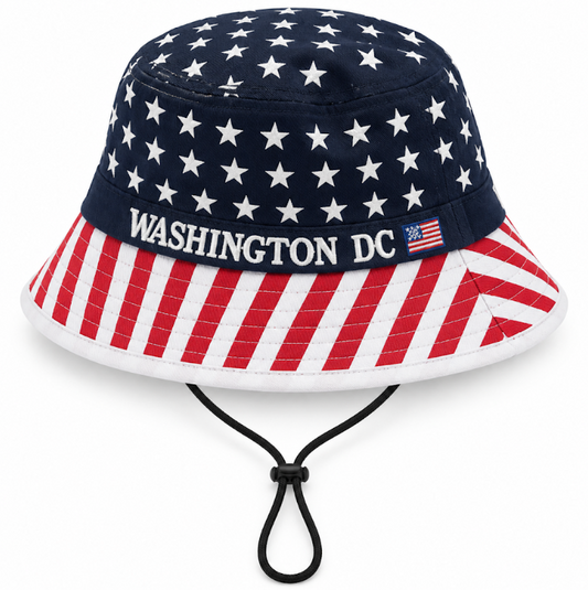 USA Flag Washington DC Bucket Hat