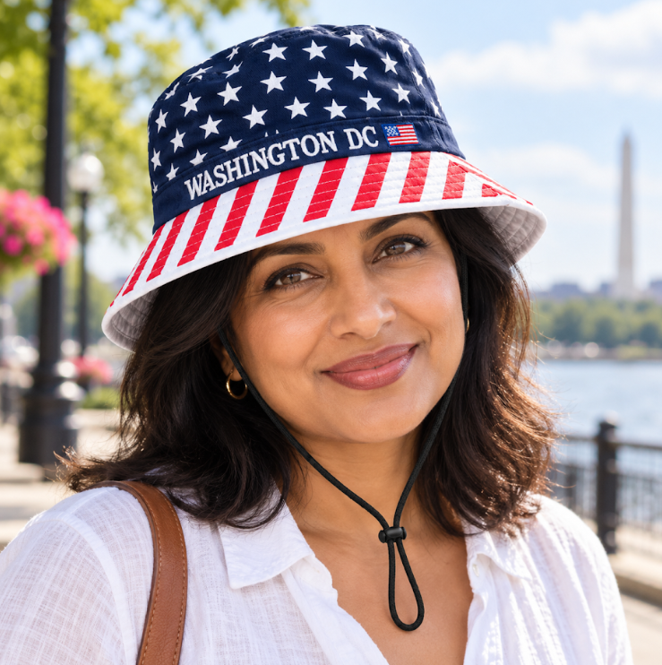 USA Flag Washington DC Bucket Hat
