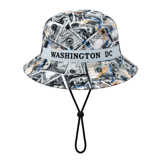 Washington DC Money Print Bucket Hat