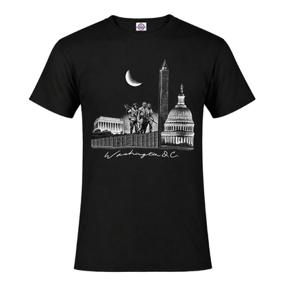 Washington DC Night Landmarks T-Shirt