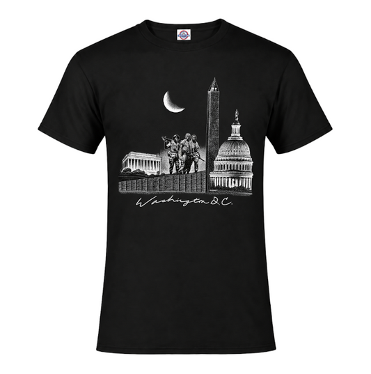Washington DC Night Landmarks T-Shirt