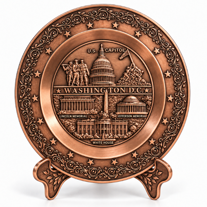 Washington DC Landmark Panorama Plate Small