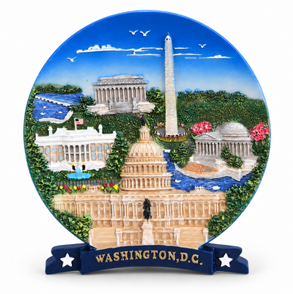 Washington DC Panorama Ceramic Plate