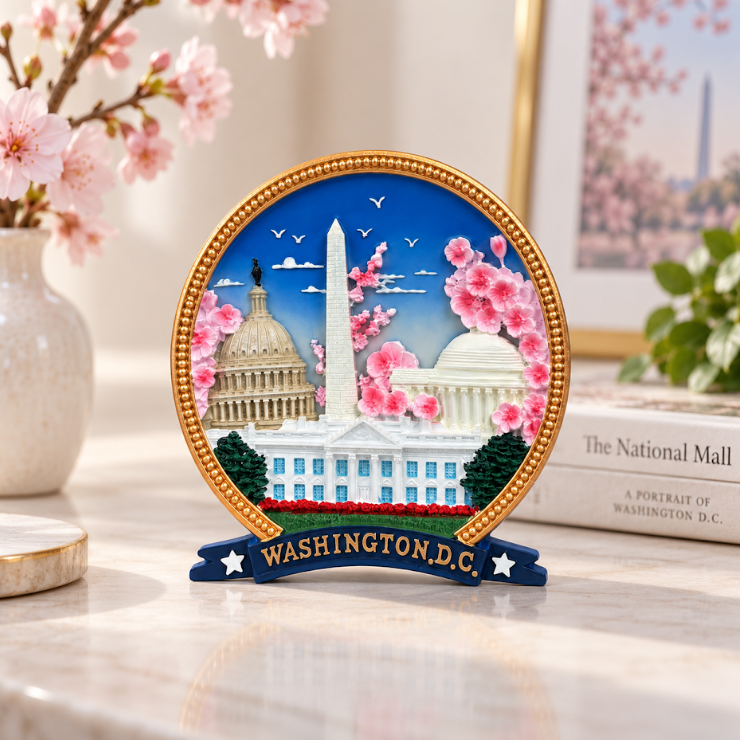 Mini Cherry Blossom Washington DC Ceramic Plate