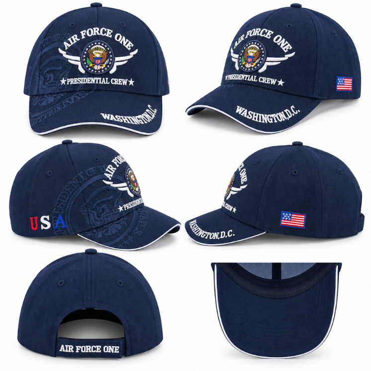 Adult Air Force One Embroidered Hard Cap