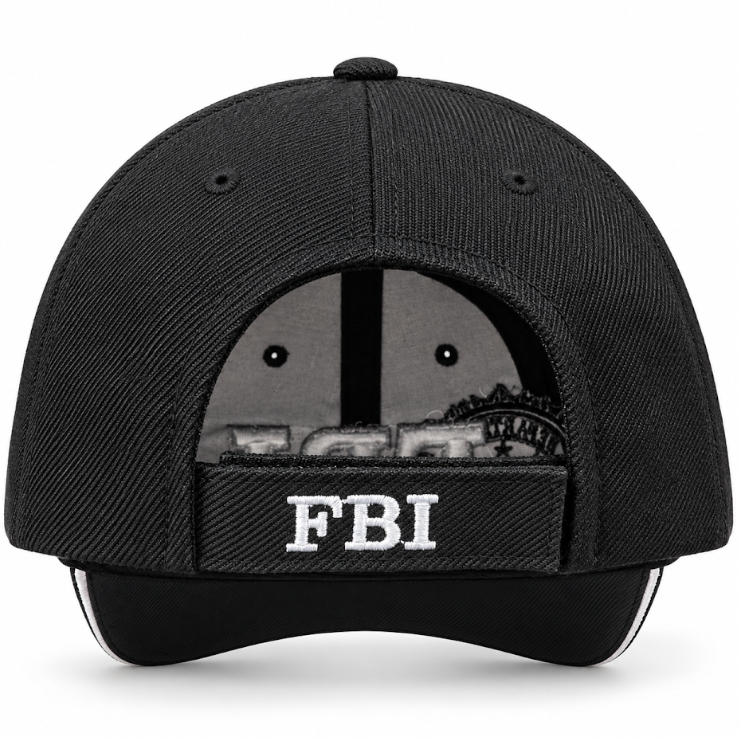 Adult FBI Embroidered Black Hard Cap