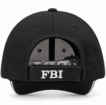 Adult FBI Embroidered Black Hard Cap