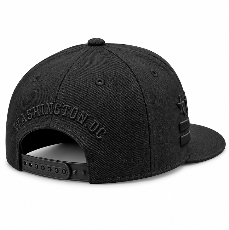 Adult Washington DC Flag Embroidered Flat Brim Cap