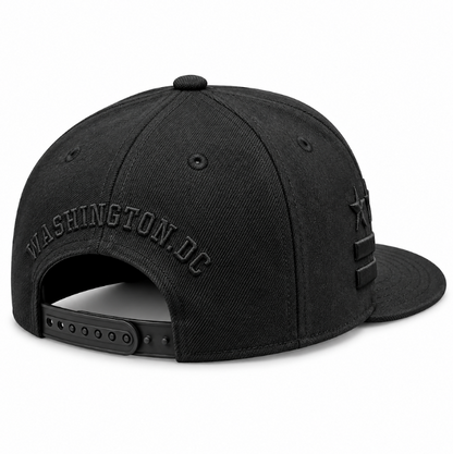 Adult Washington DC Flag Embroidered Flat Brim Cap