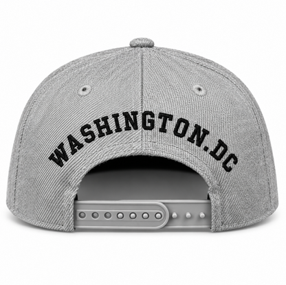 Adult Washington DC Flag Embroidered Flat Brim Cap