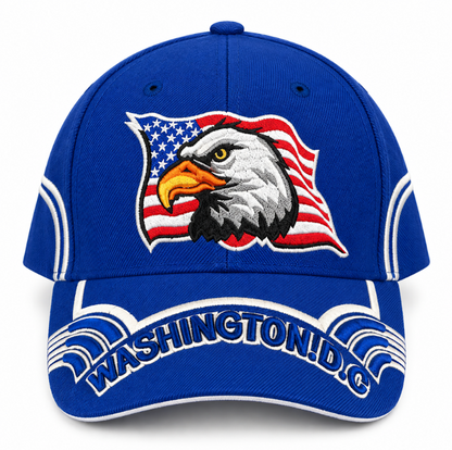 Adult Washington DC Eagle Embroidered Hard Cap