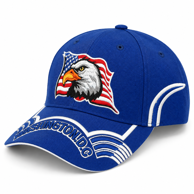 Adult Washington DC Eagle Embroidered Hard Cap