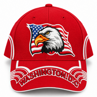 Adult Washington DC Eagle Embroidered Hard Cap