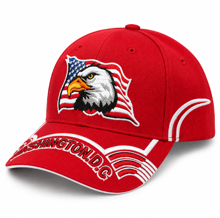 Adult Washington DC Eagle Embroidered Hard Cap