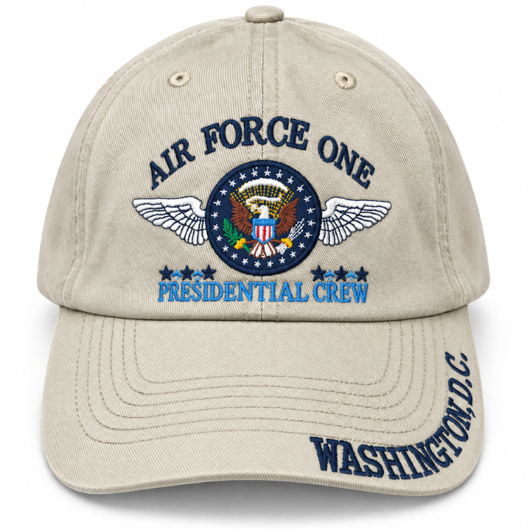Adult Washington DC Air Force One Embroidered Soft Cap