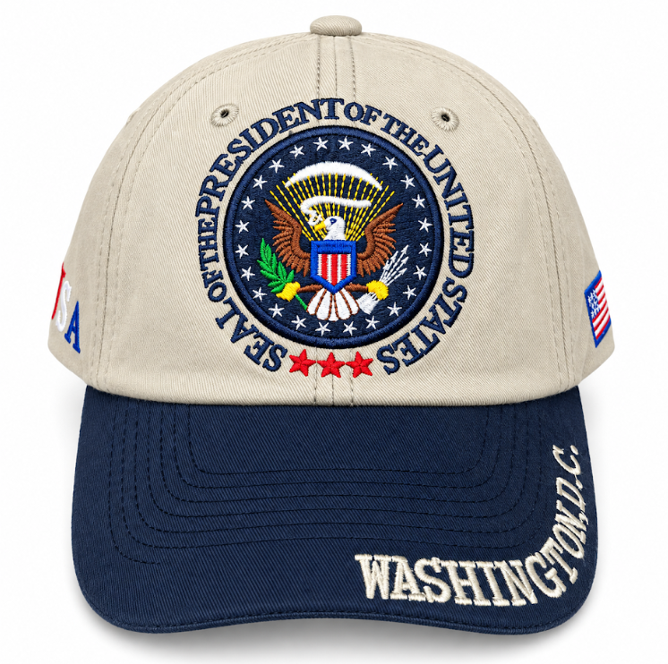 Adult Washington DC Presidential Seal Embroidered Soft Cap