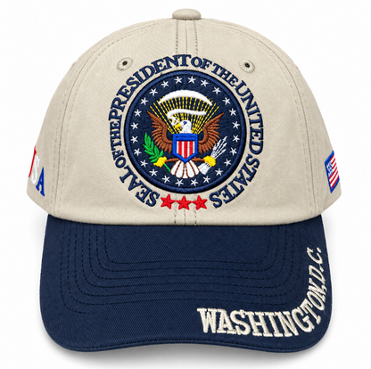 Adult Washington DC Presidential Seal Embroidered Soft Cap