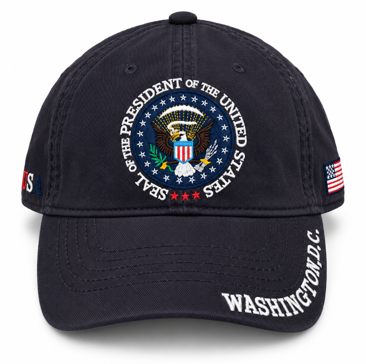 Adult Washington DC Presidential Seal Embroidered Soft Cap