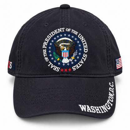 Adult Washington DC Presidential Seal Embroidered Soft Cap