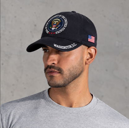 Adult Washington DC Presidential Seal Embroidered Soft Cap