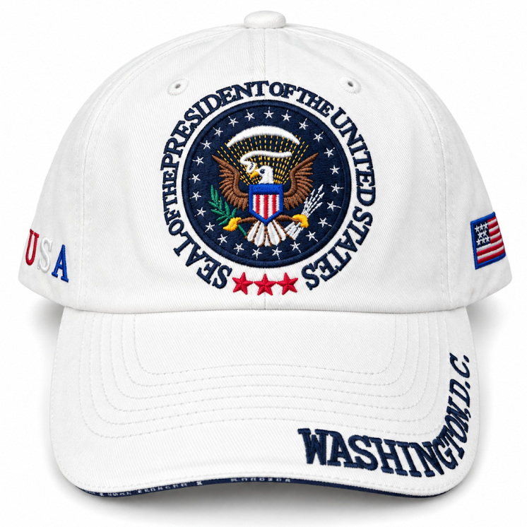 Adult Washington DC Presidential Seal Embroidered Soft Cap