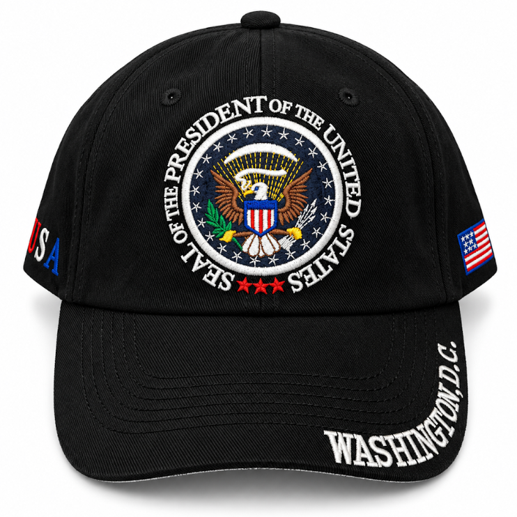 Adult Washington DC Presidential Seal Embroidered Soft Cap