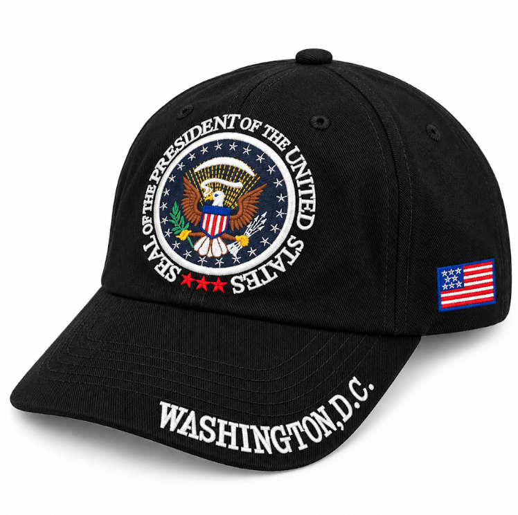 Adult Washington DC Presidential Seal Embroidered Soft Cap