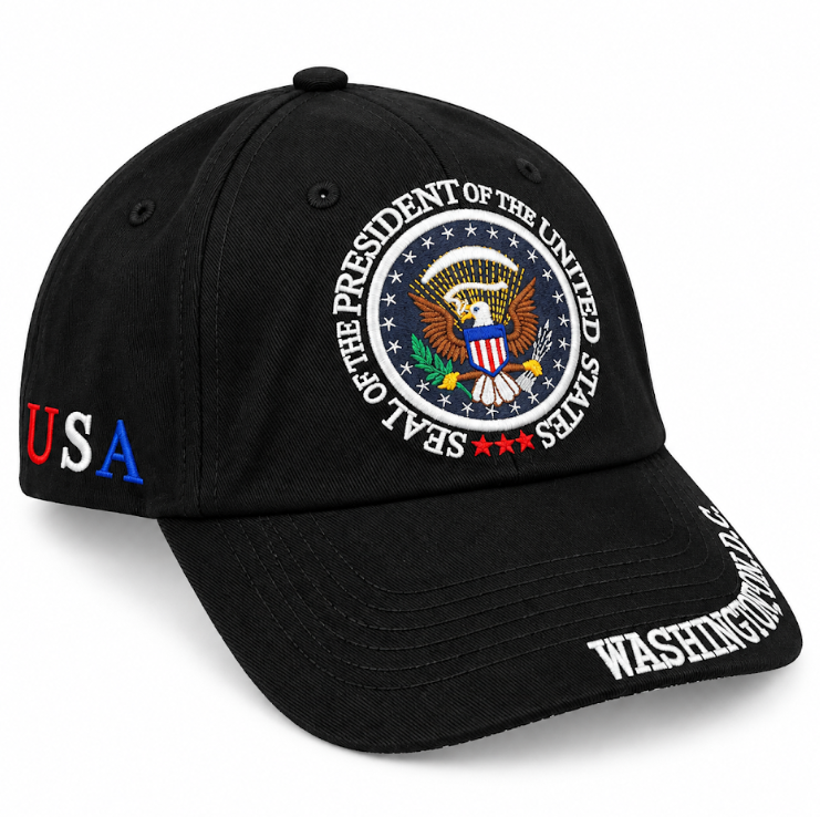 Adult Washington DC Presidential Seal Embroidered Soft Cap