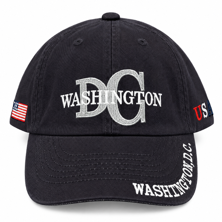 Adult Washington DC Monogram Embroidered Soft Cap