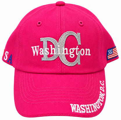 Adult Washington DC Monogram Embroidered Soft Cap