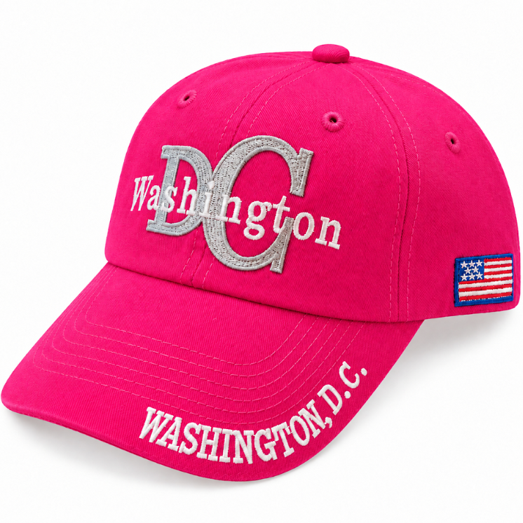 Adult Washington DC Monogram Embroidered Soft Cap
