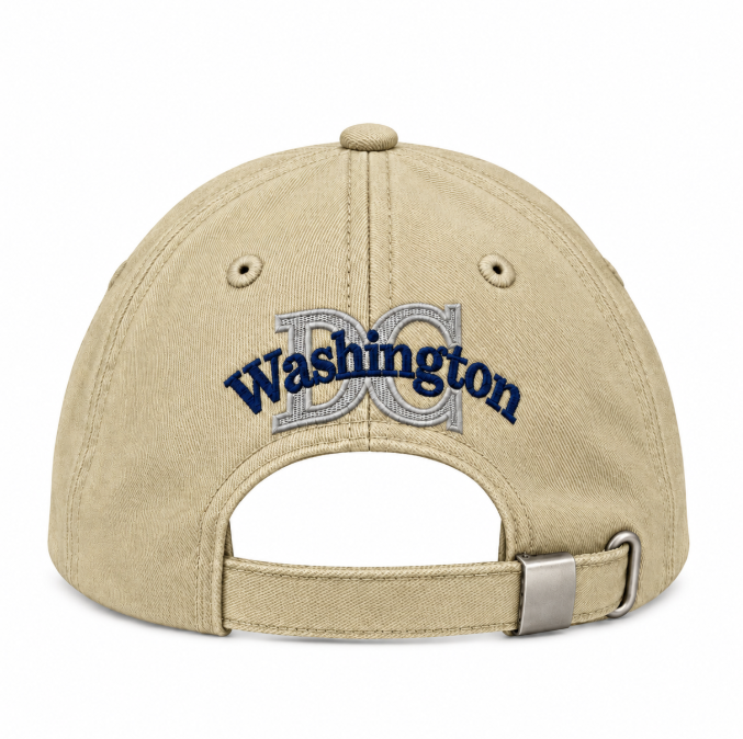Adult Washington DC Monogram Embroidered Soft Cap