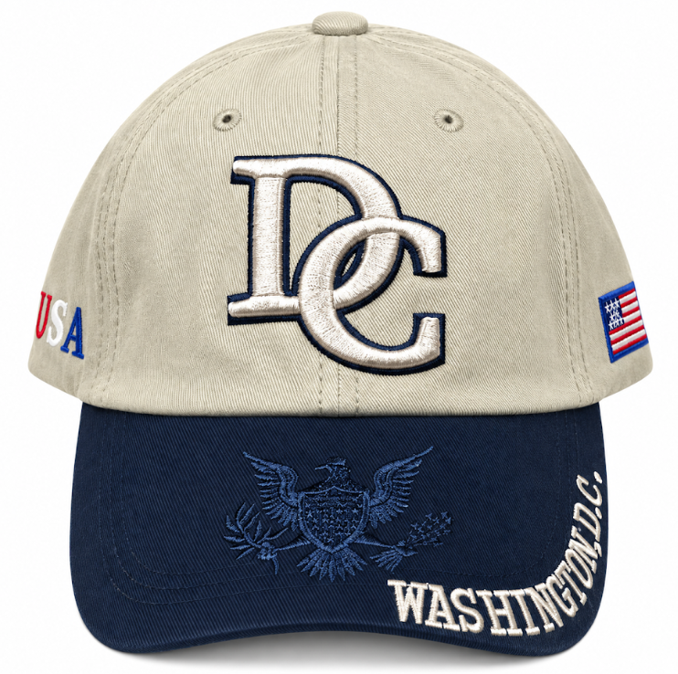 Adult Washington DC 3D Monogram Embroidered Soft Cap