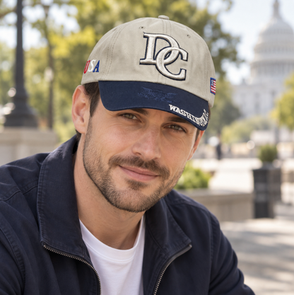 Adult Washington DC 3D Monogram Embroidered Soft Cap